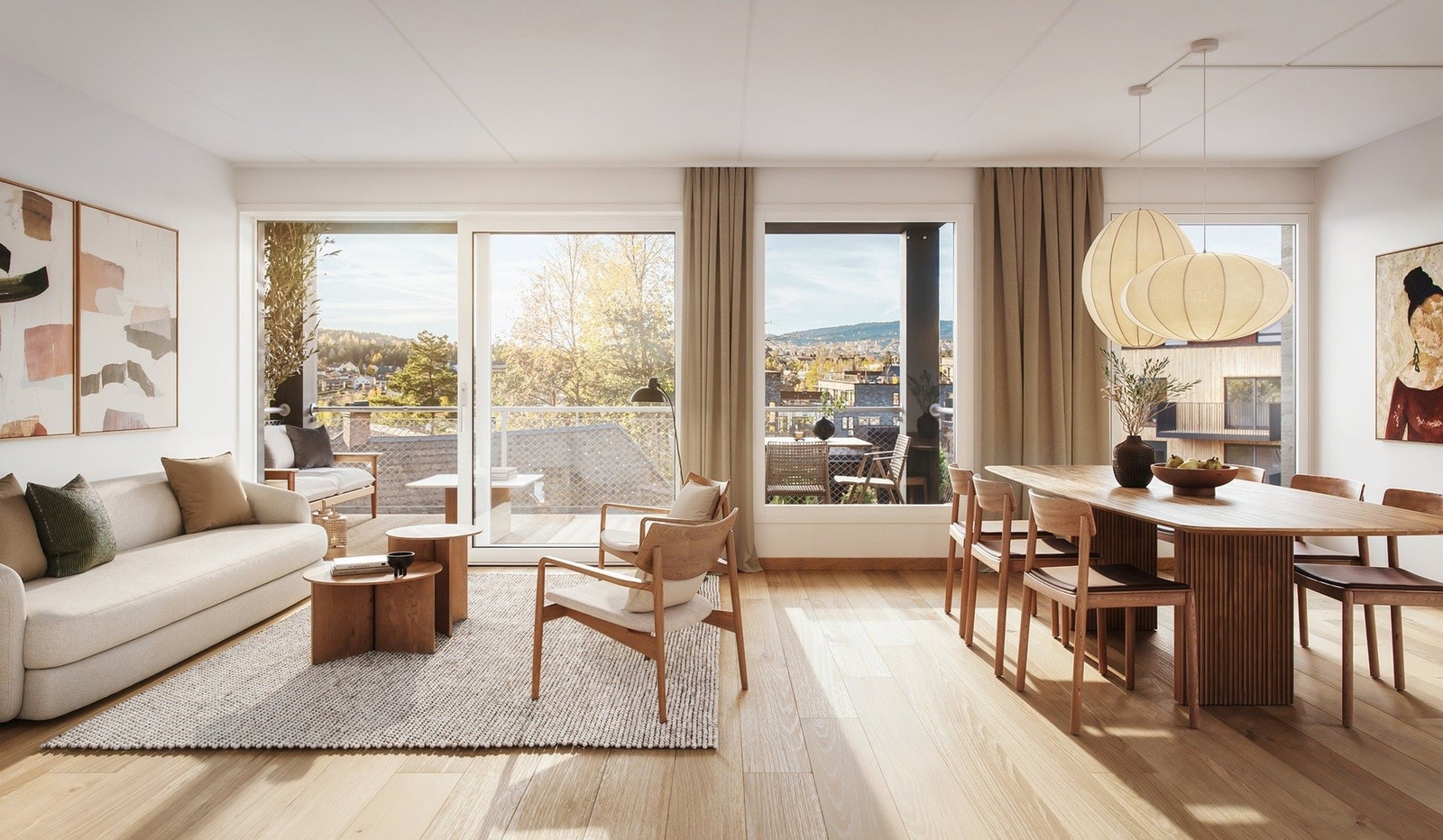 Splitter nye og flotte leiligheter med store vindusflater. Galleribilde