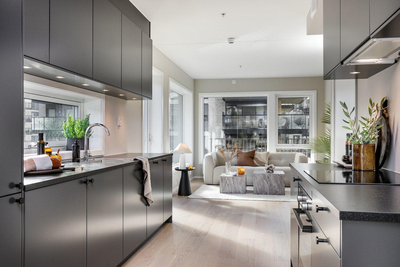 Bilde fra en av leilighetene i prosjektet Galleribilde