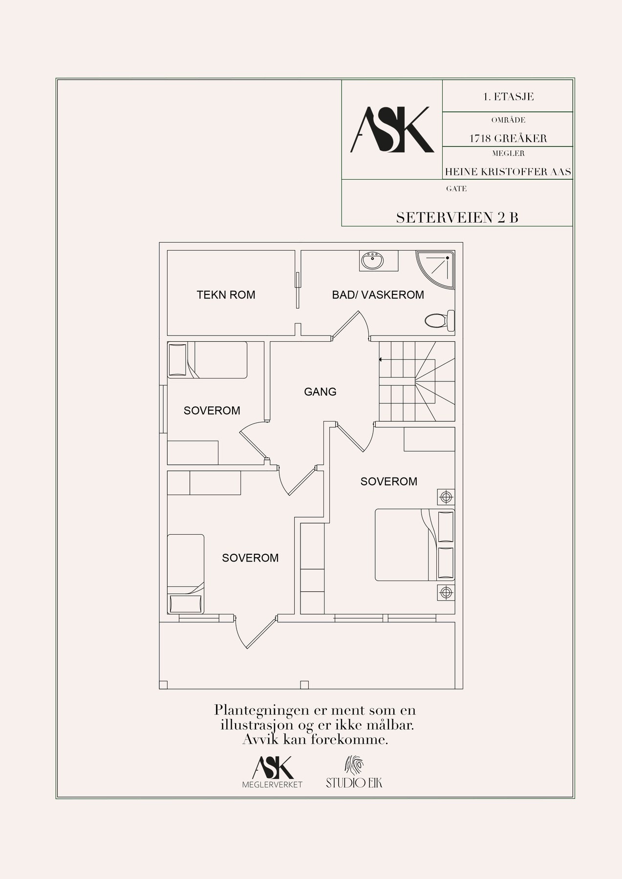 Plantegning 2B 1. etasje Galleribilde