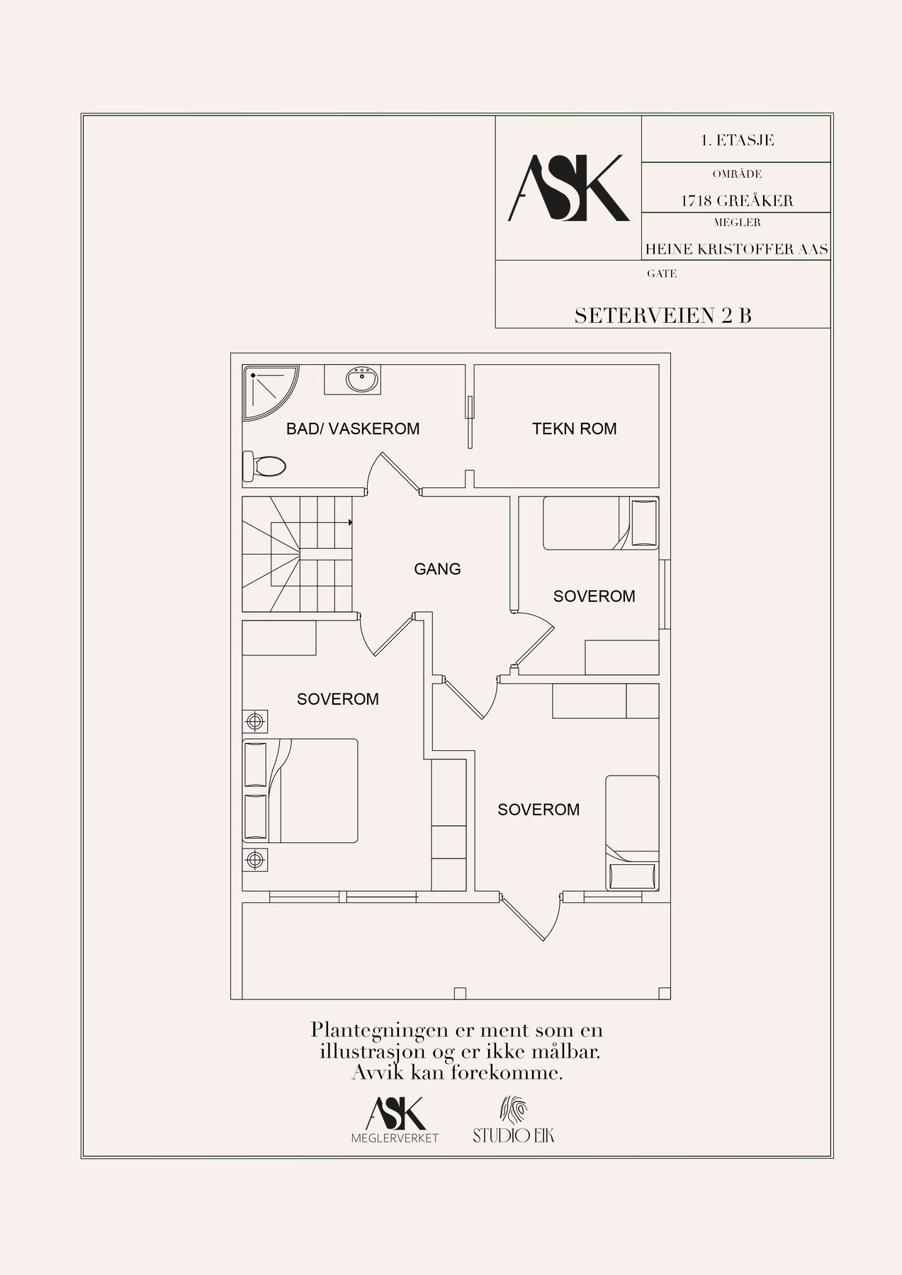 Plantegning 2C 1. etasje Galleribilde