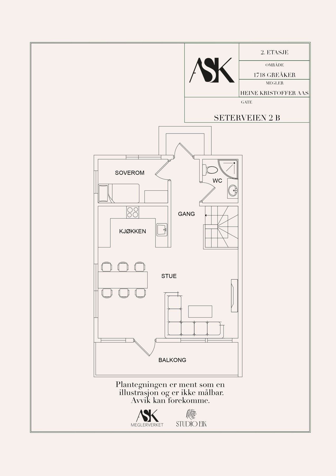 Plantegning 2B 2. etasje Galleribilde