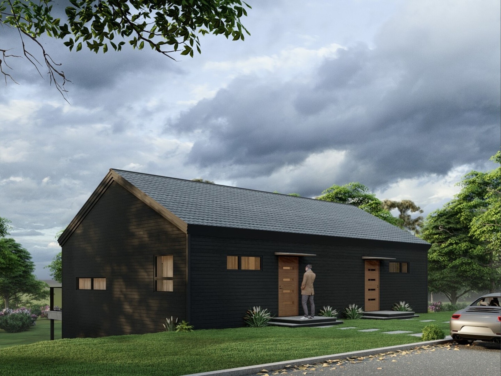 En flott tomannsbolig med høy standard er under oppføring på Tindlund. Galleribilde