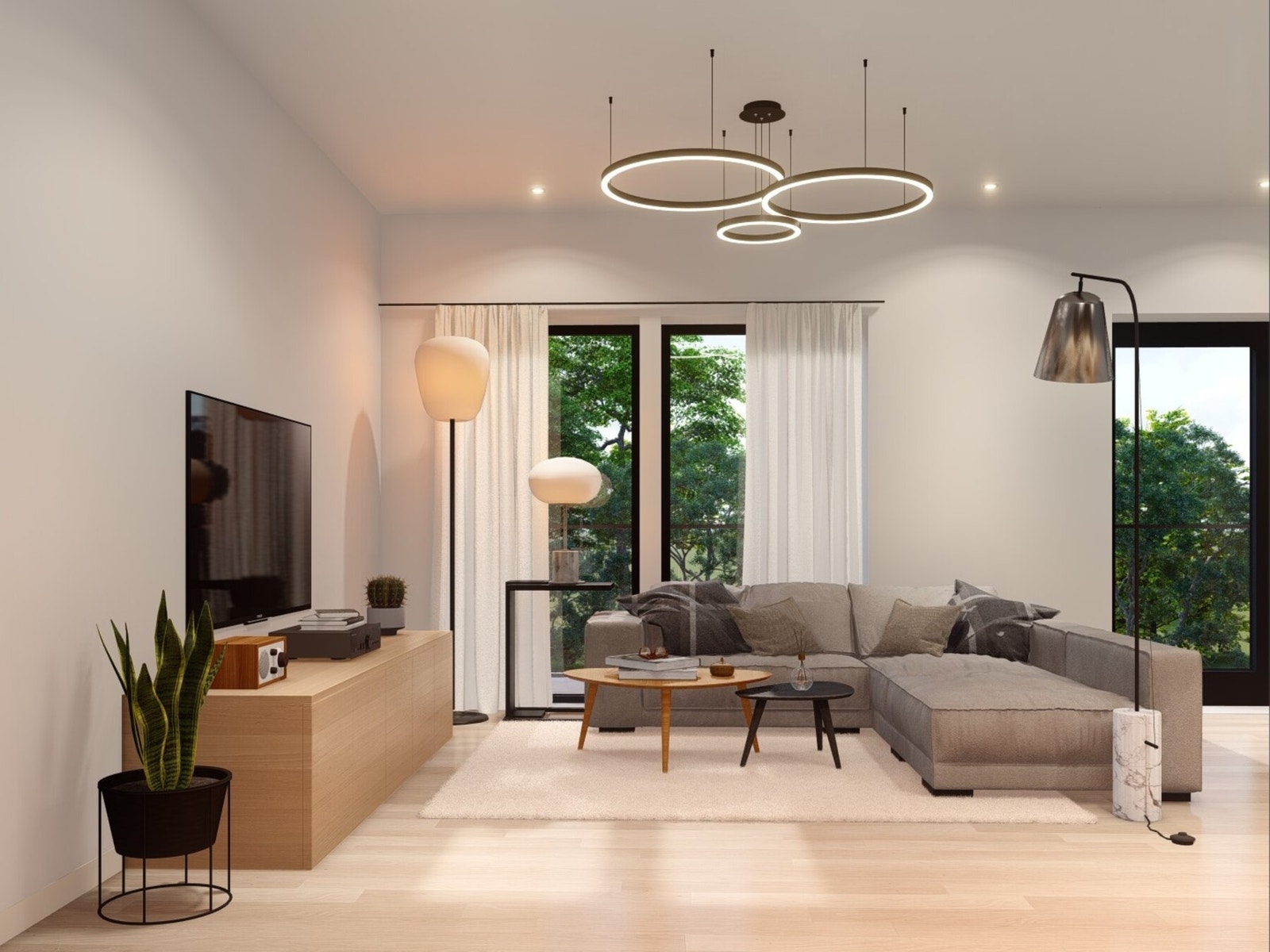 Det er mulig å gjøre om et soverom til stue, slik at det er en stue i hver etasje. Galleribilde