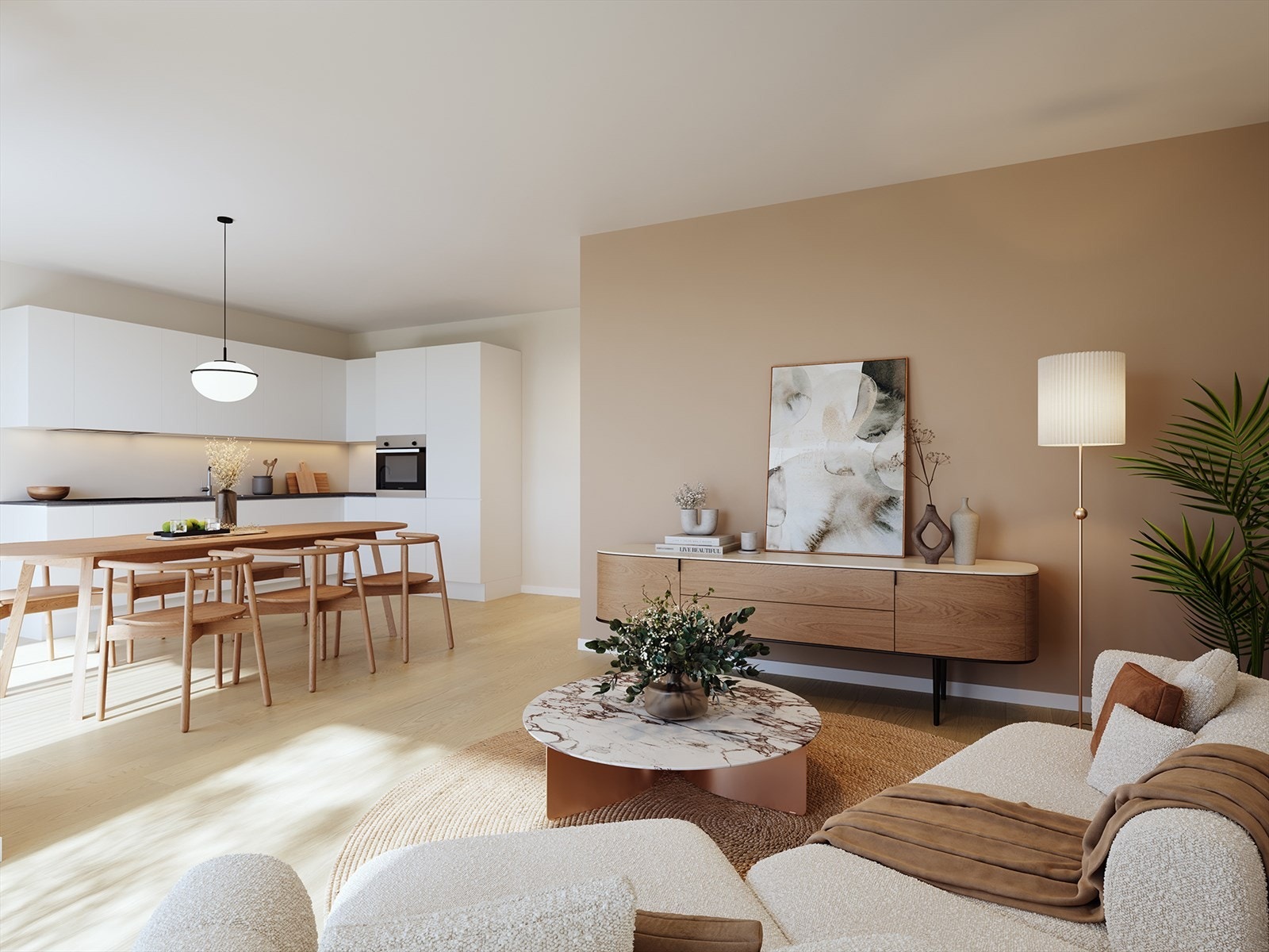 Illustrasjonsbilde av 3-roms leilighet B-2206. Illustrasjonsbilde, avvik vil forekomme. Galleribilde