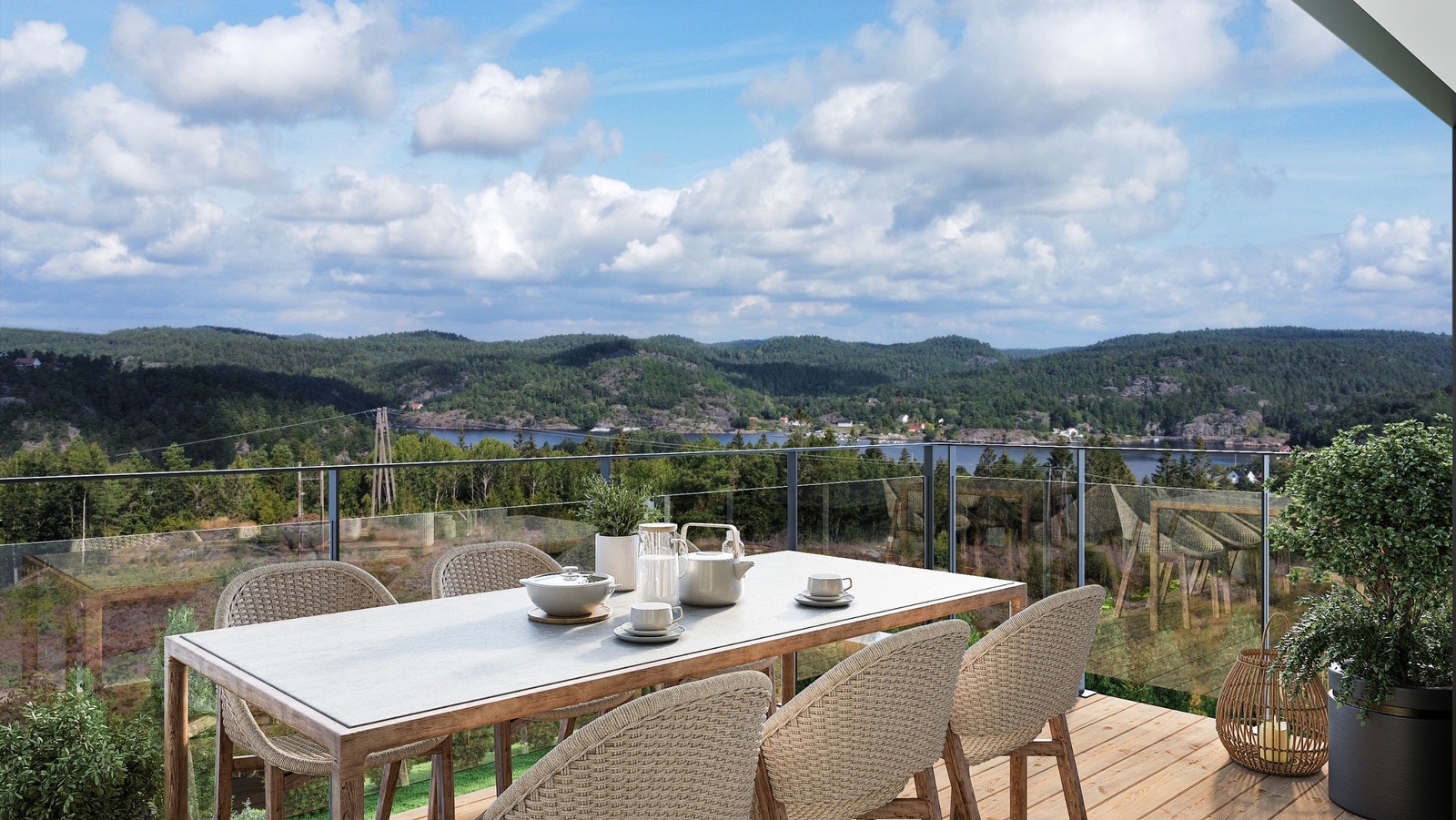 T 14-B Utsikt fra stue terrassen i 1 etg Galleribilde