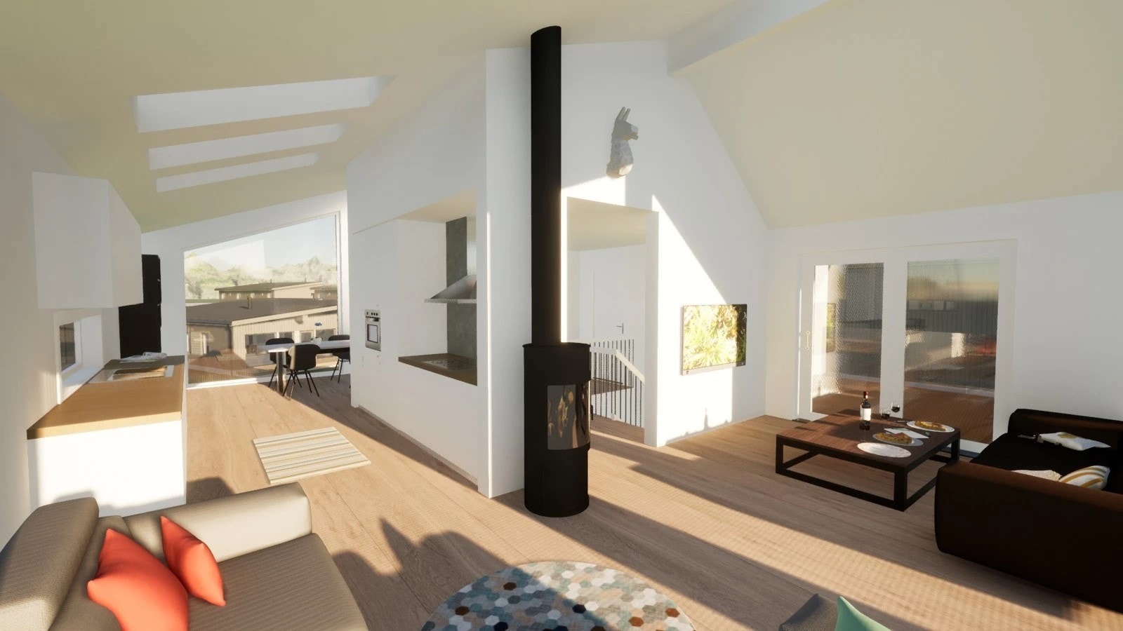 Einebustad - 2 etasje Illustrasjon Galleribilde