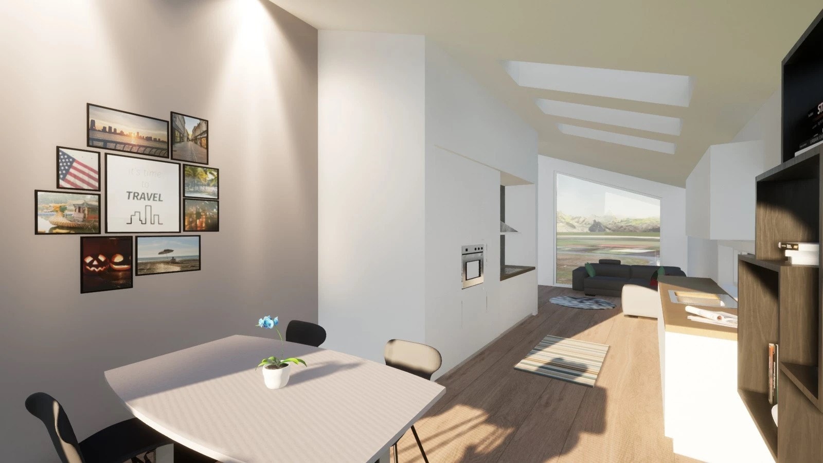 Einebustad - kjøkken Illustrasjon Galleribilde