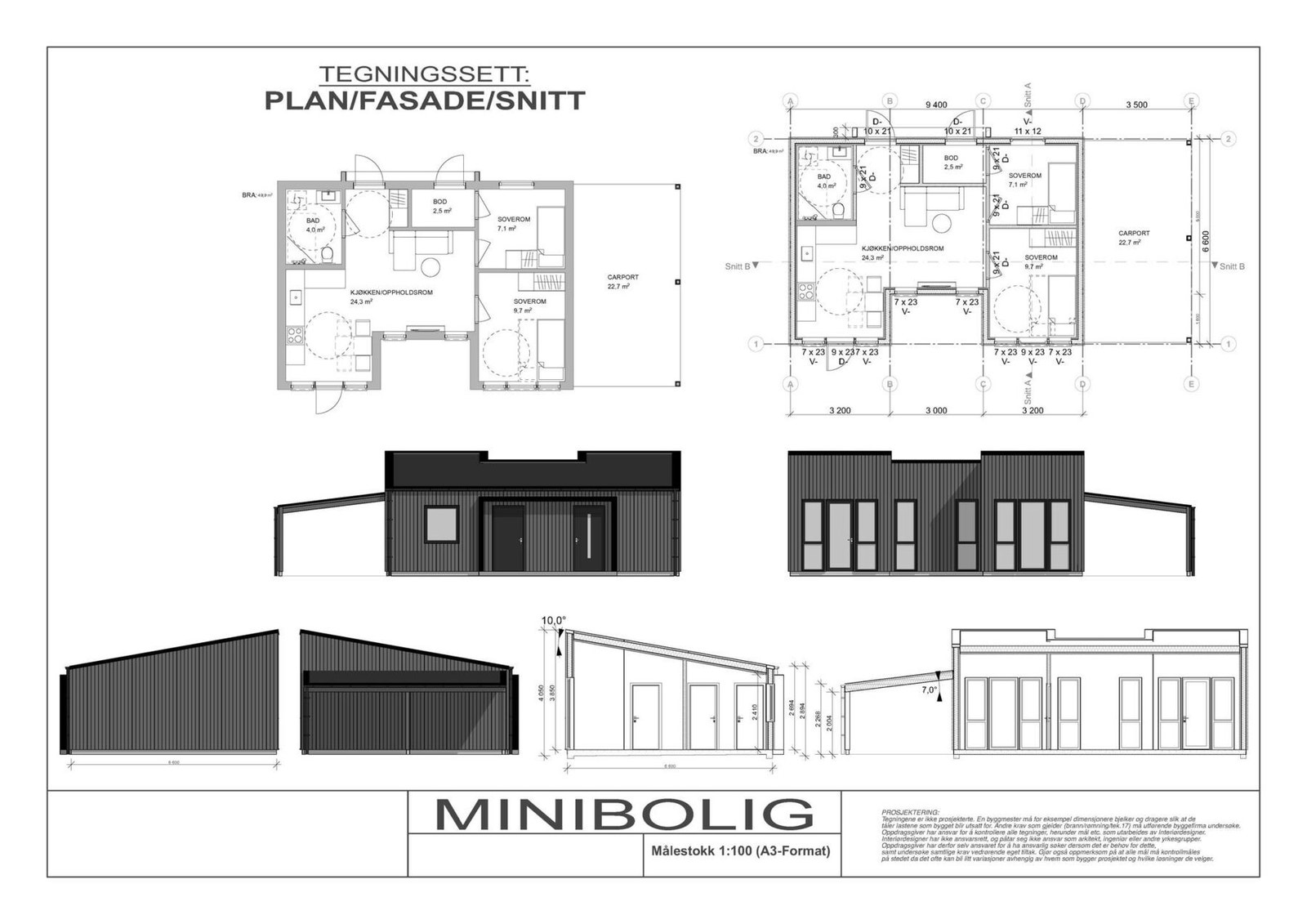 Plantegning av boligen. Boligen kan leveres med endret planløsning etter ønske fra kjøper, slik at du får boligen akkurat slik du ønsker. Galleribilde
