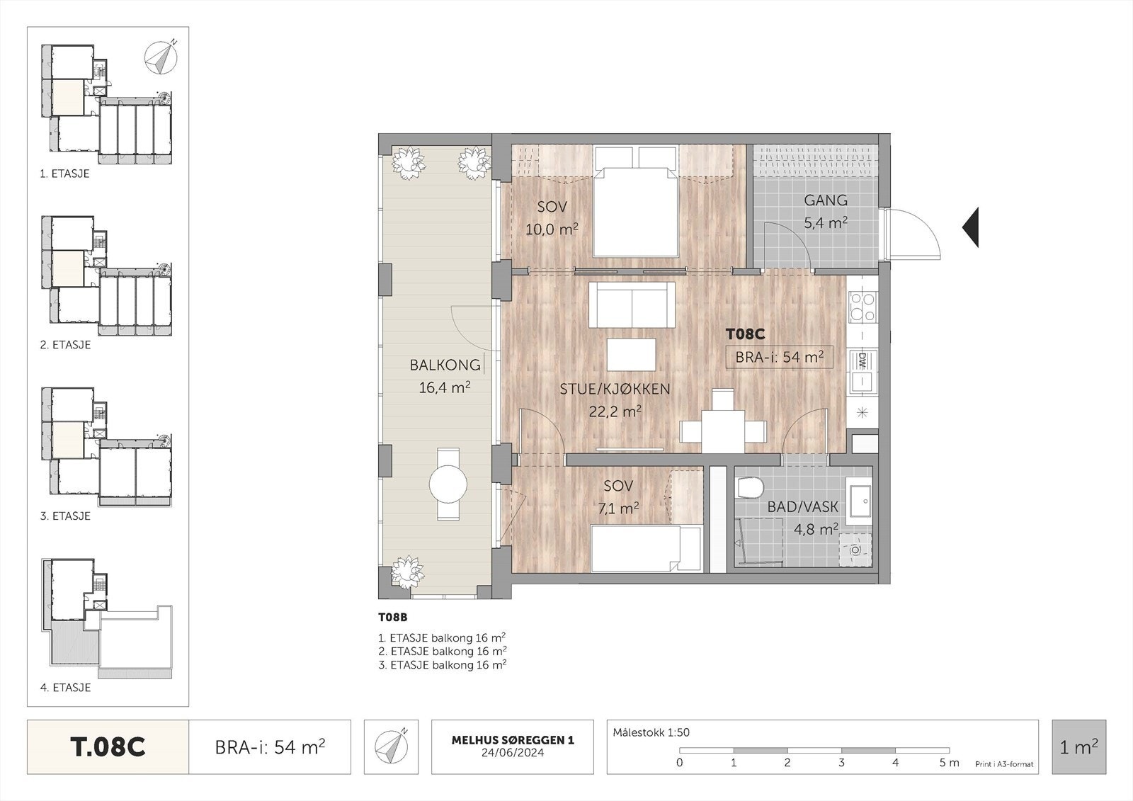 Planløsning B-304 Galleribilde