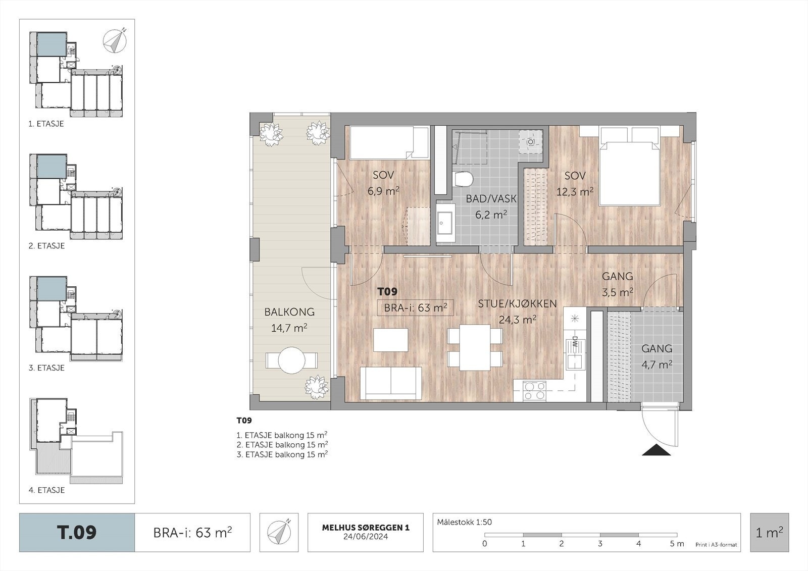 Planløsning B-305 Galleribilde