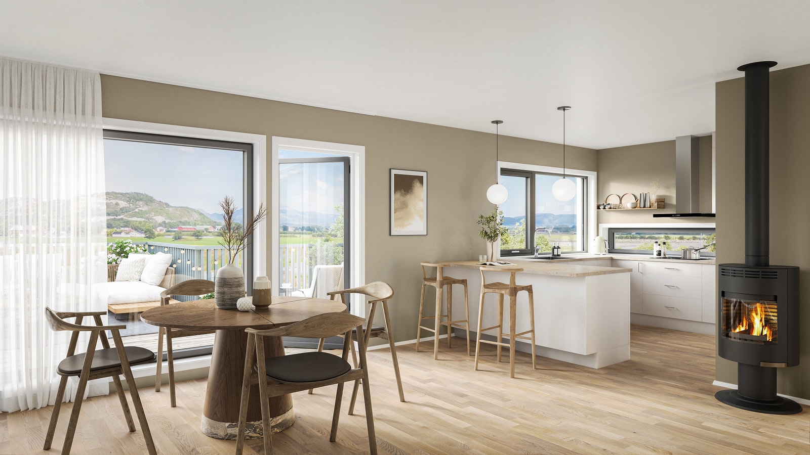 Kjøkken. Bildene er av illustrativ karakter. Galleribilde