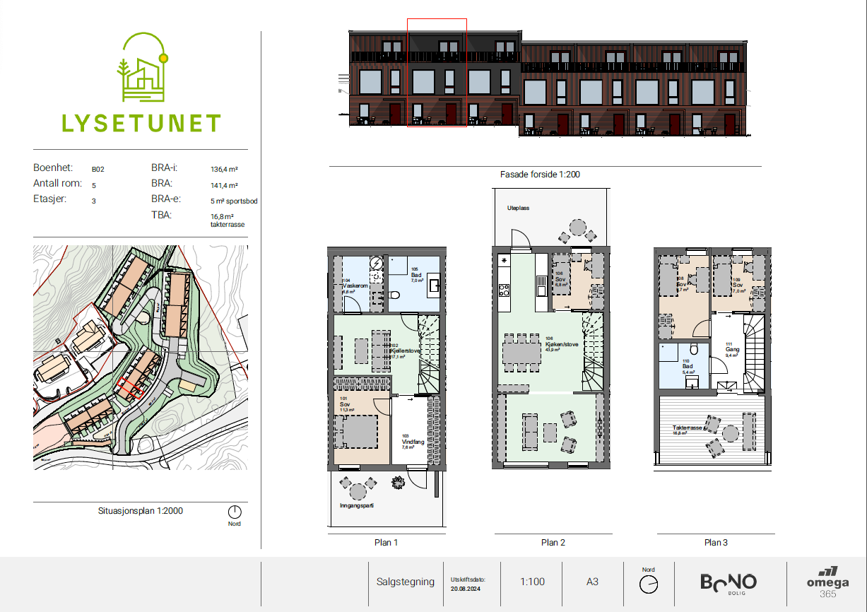 Rekkehus B2 141 kvm Galleribilde