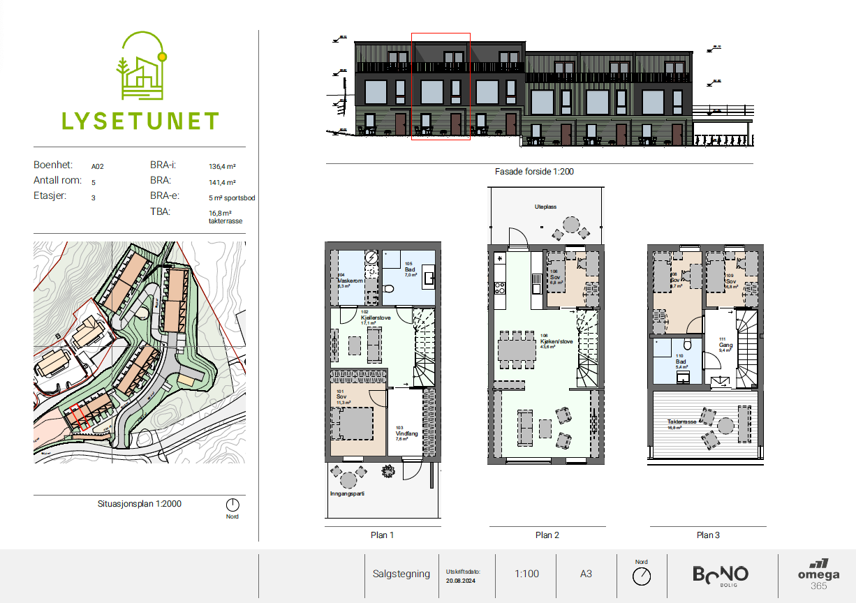 Rekkehus A2 141 kvm Galleribilde