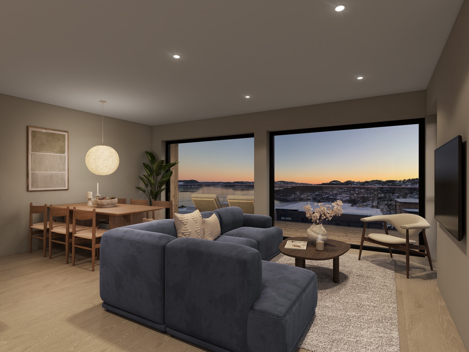 Stue/kjøkken (3D-illustrasjon) Galleribilde