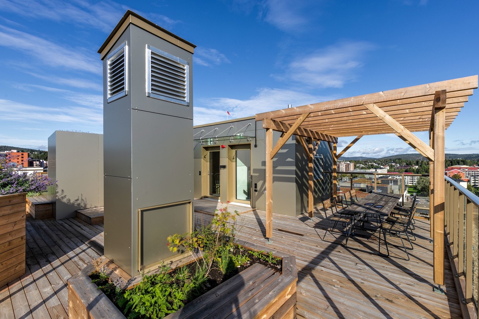 Stor felles takterasse Galleribilde