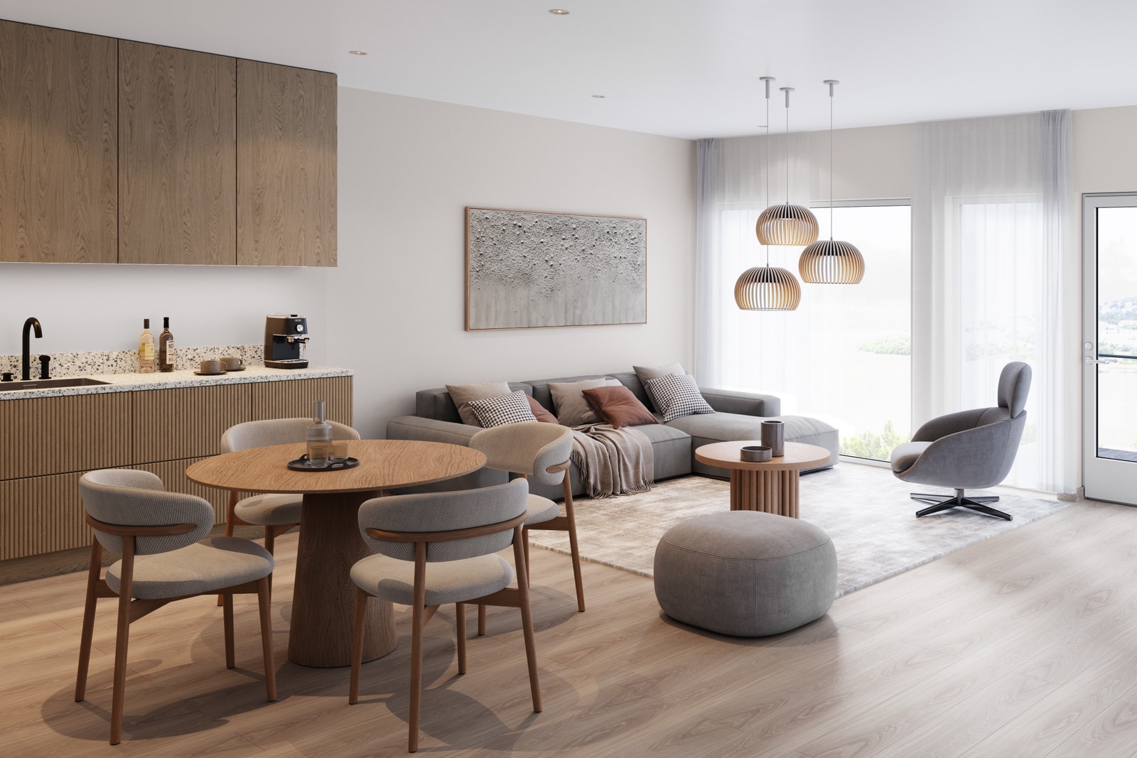 *De innvendige illustrasjonene er av kunstnerisk karakter og er kun ment som inspirasjon til hvordan leiligheten kan innredes og/eller utformes. Utsikten er ikke en direkte gjengivelse av faktiske forhold. Galleribilde