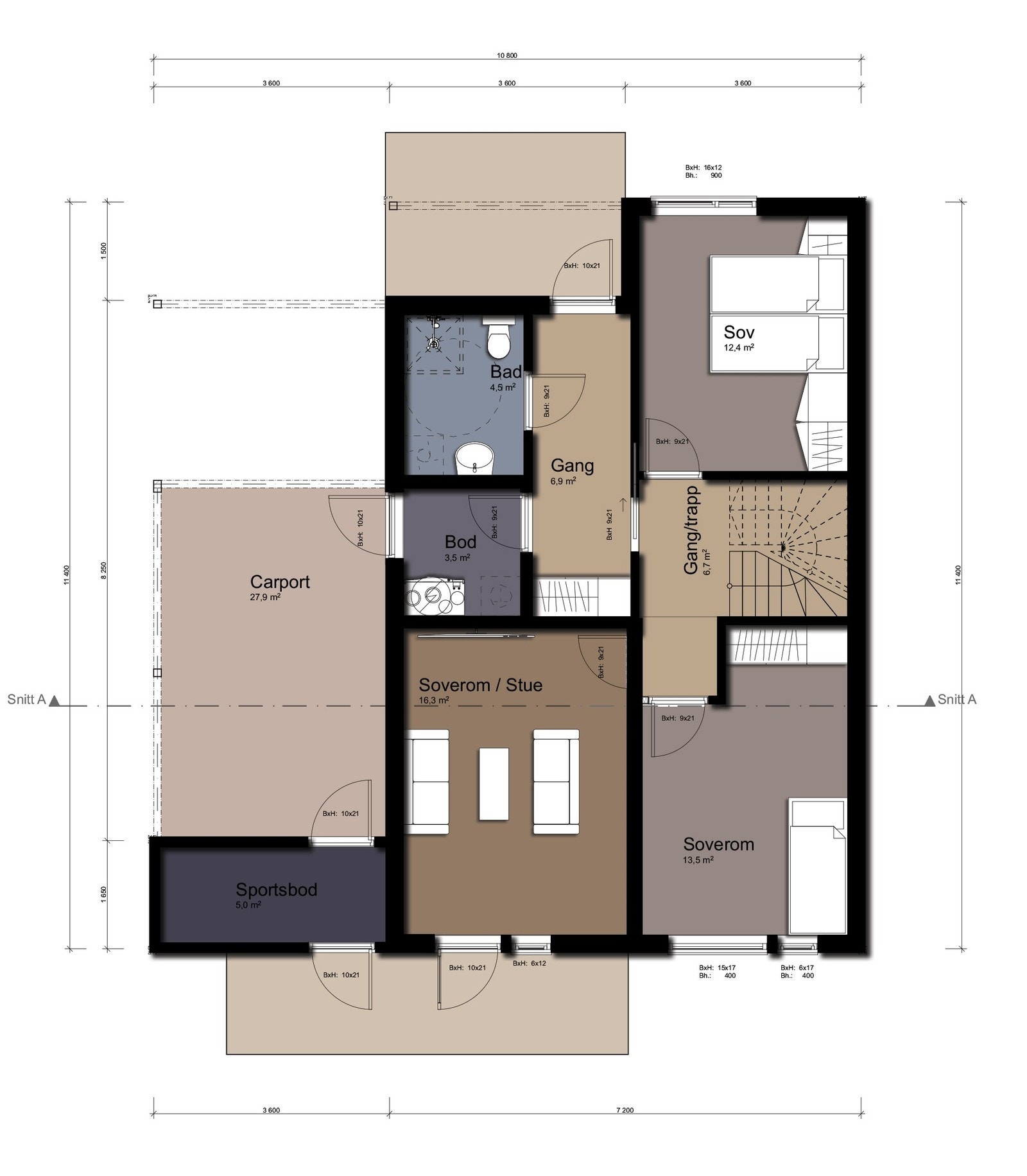 Plantegning - 1. etasje Galleribilde