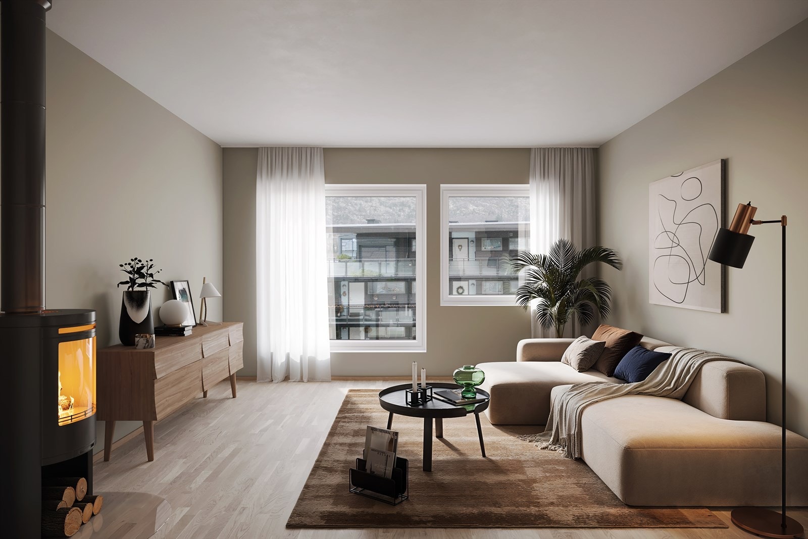 Byggetrinn 2 med 5 lekre selveierleiligheter (Illustrasjon - avvik kan forekomme Galleribilde