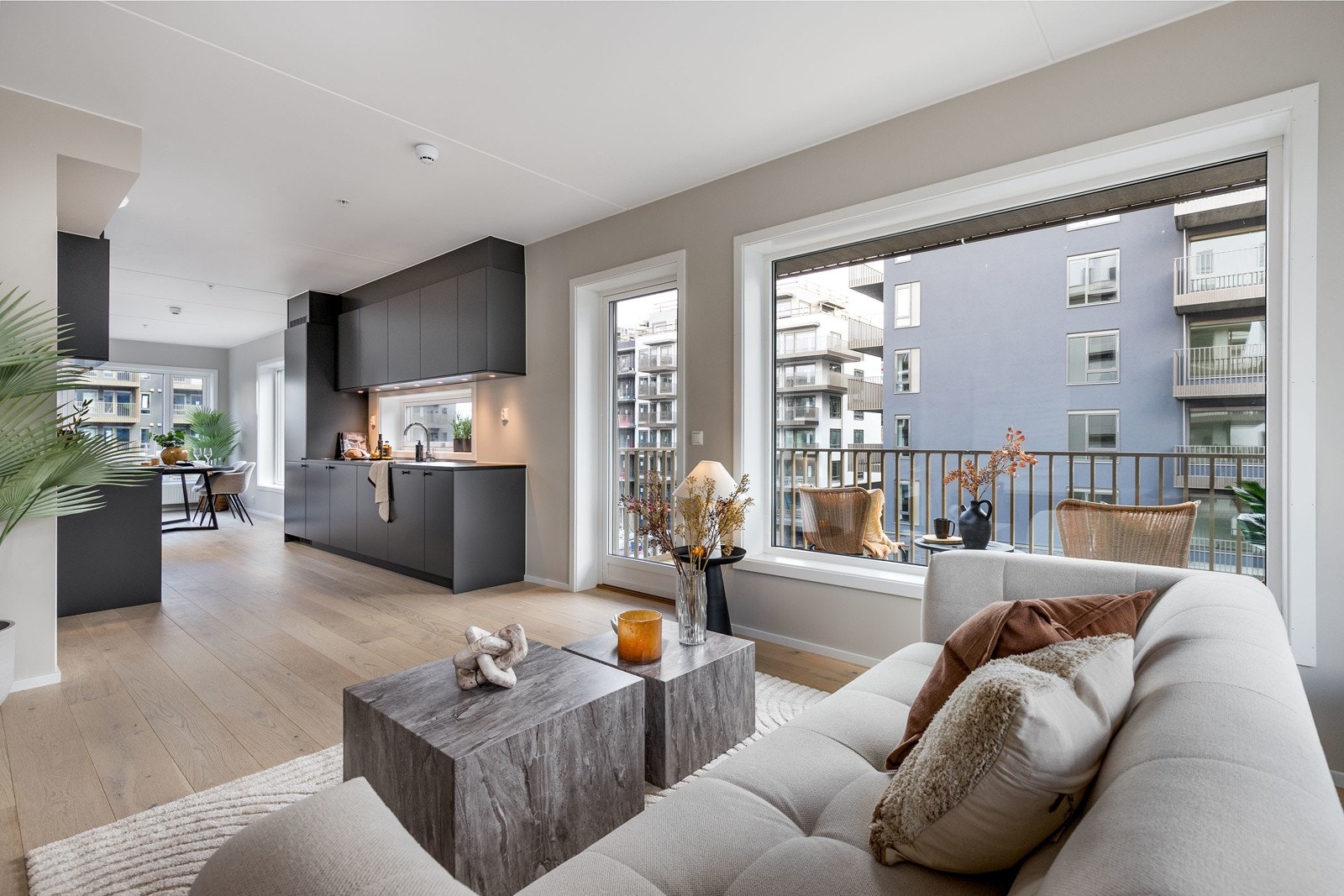 Bilde fra en av leilighetene i prosjektet Galleribilde