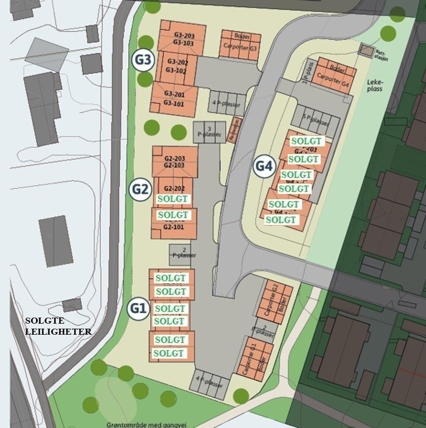 Oversikt over solgte leiligheter Galleribilde