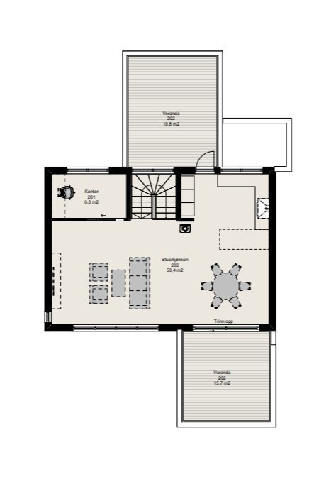 Planløsning enebolig, 2.etg Galleribilde