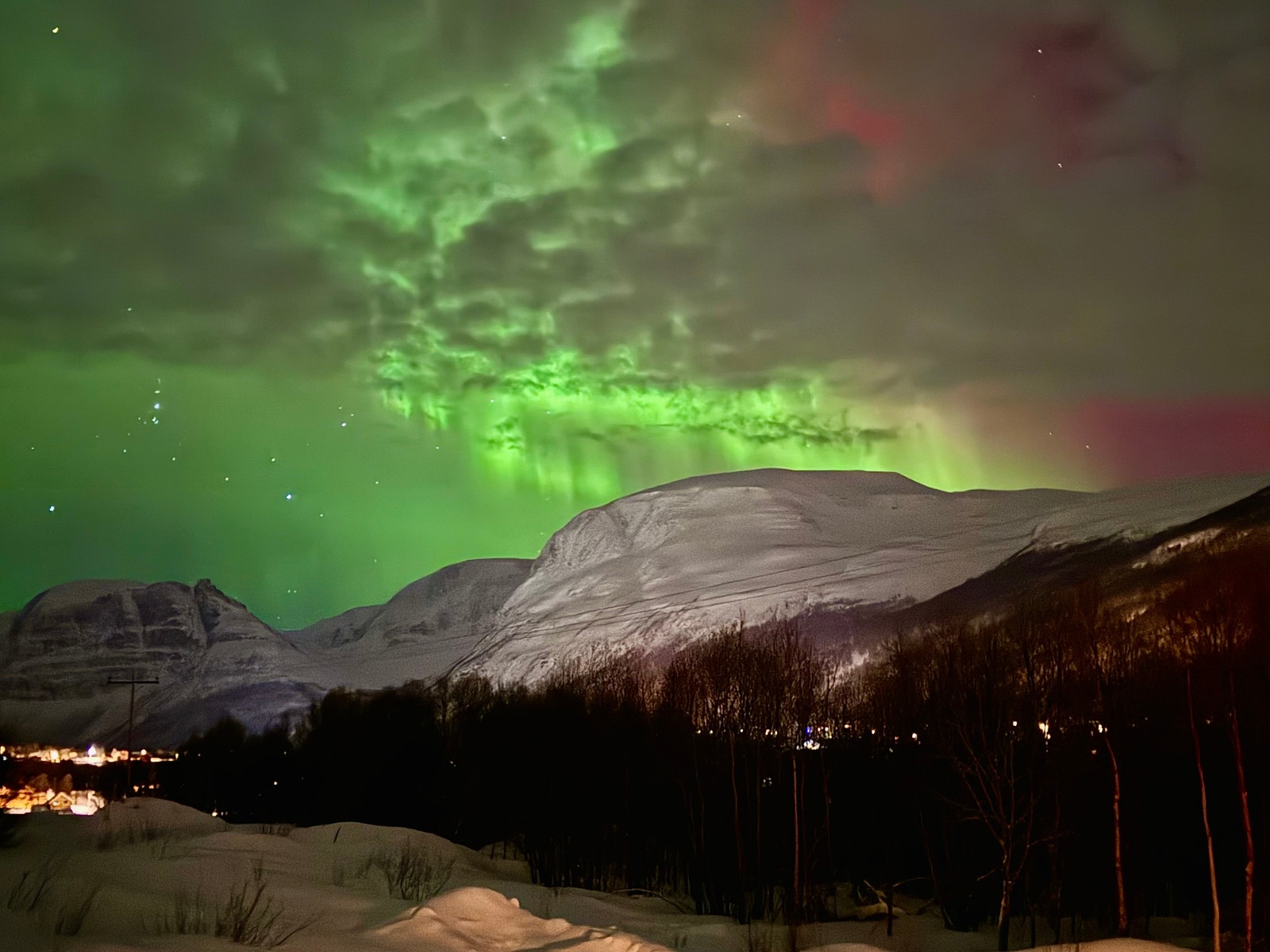 Nordlys over Kåfjord Galleribilde
