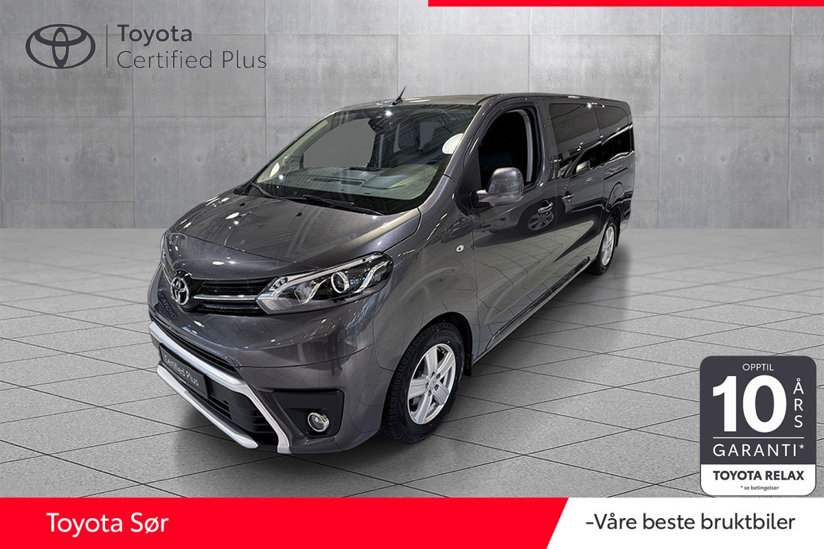 Toyota Proace Verso Lang 2,0D 177 Exec Shuttle Worker 9-s m/hengerfeste