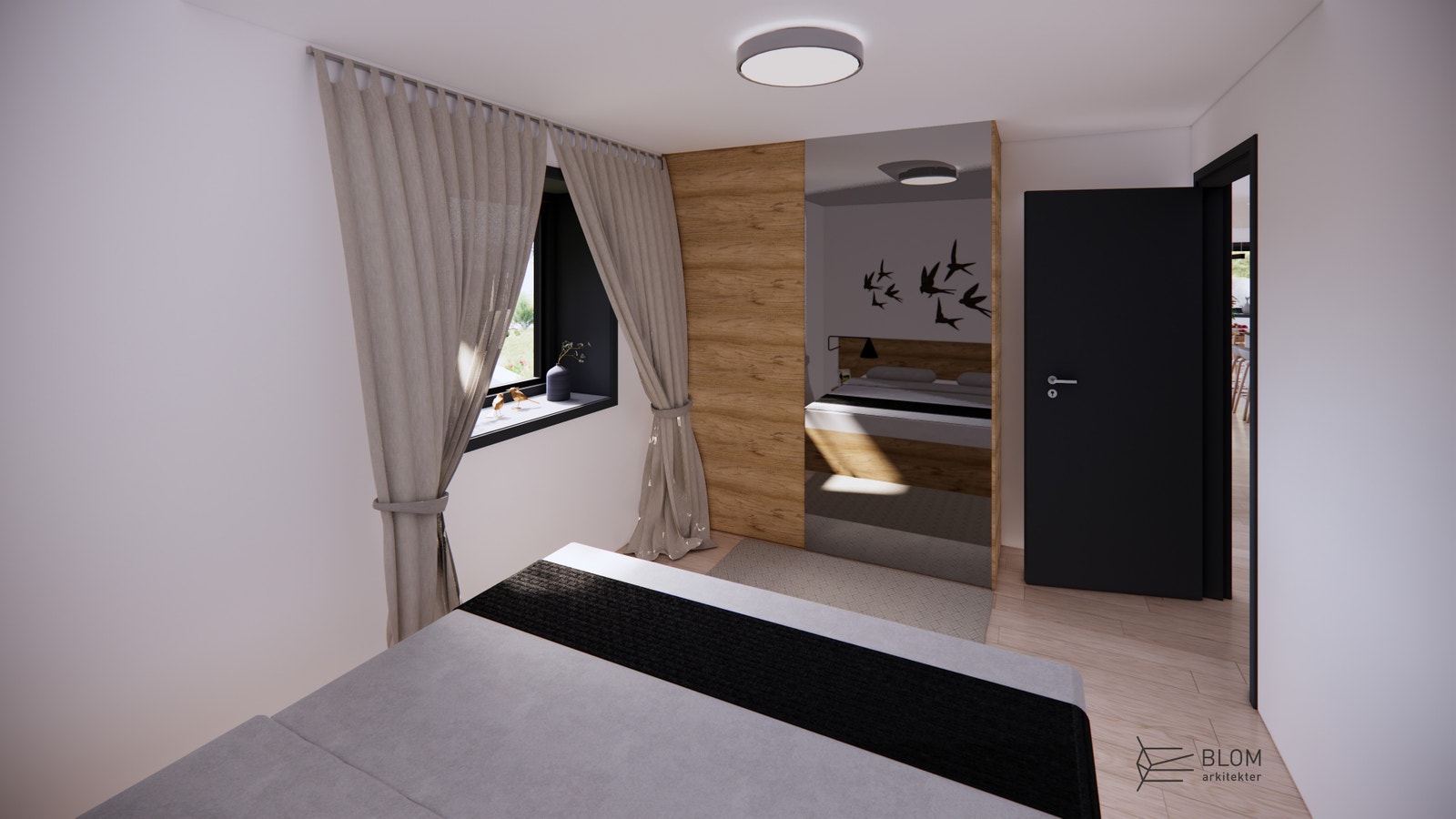 Leilighetene er planlagte med 3 soverom. Galleribilde