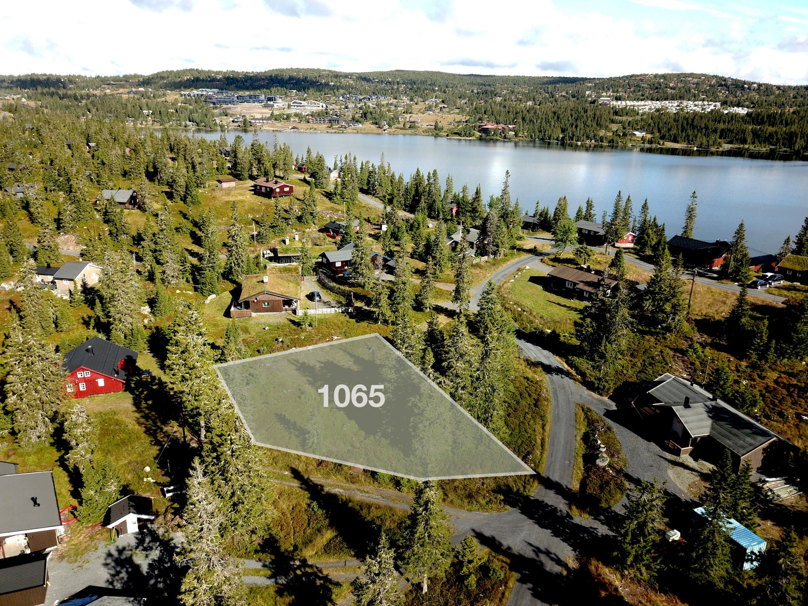 Viser tomtens plassering Galleribilde