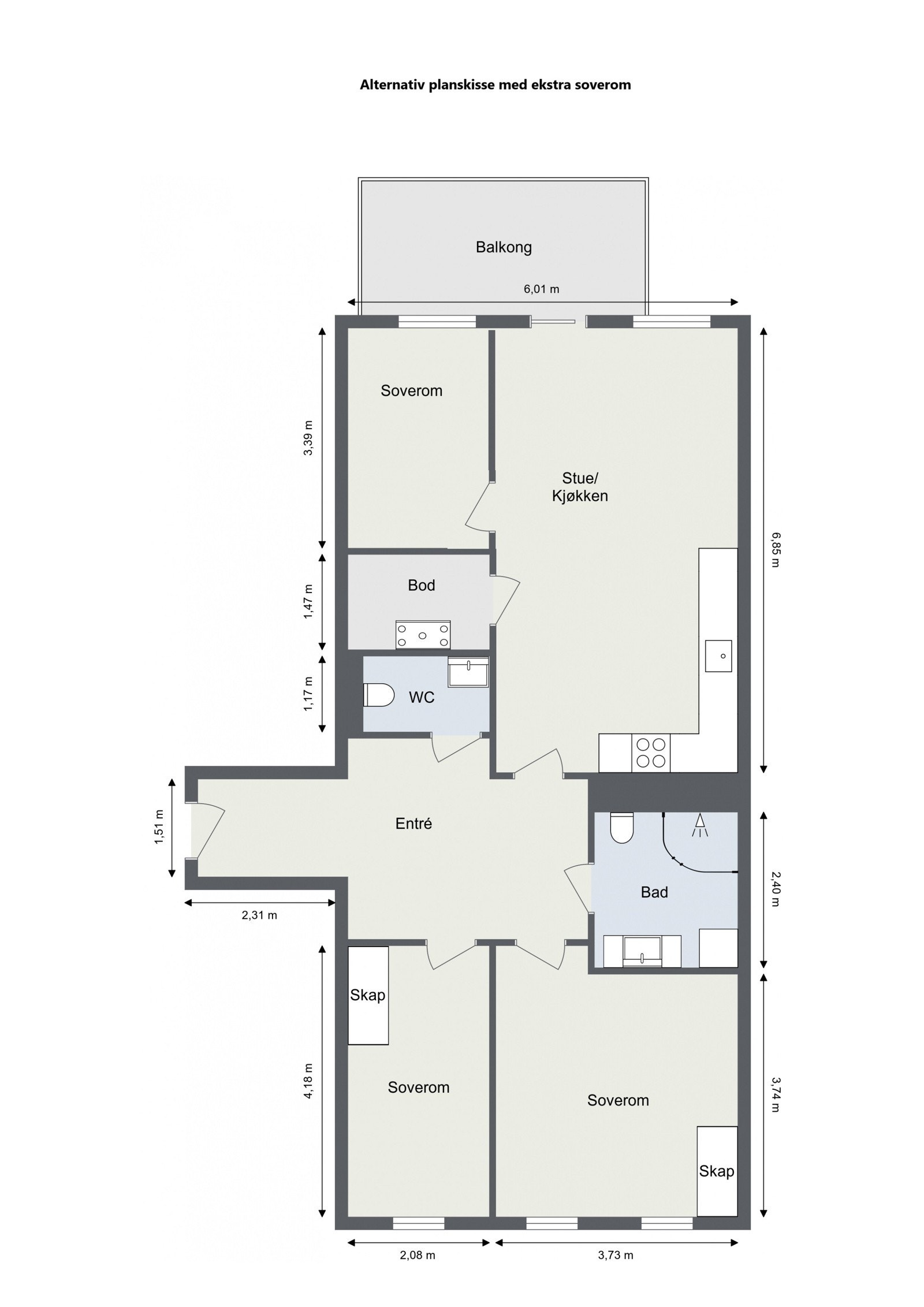 Alternativ planskisse Galleribilde