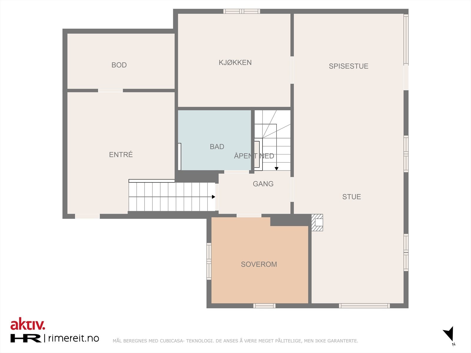 Plantegning hovedetasje Galleribilde