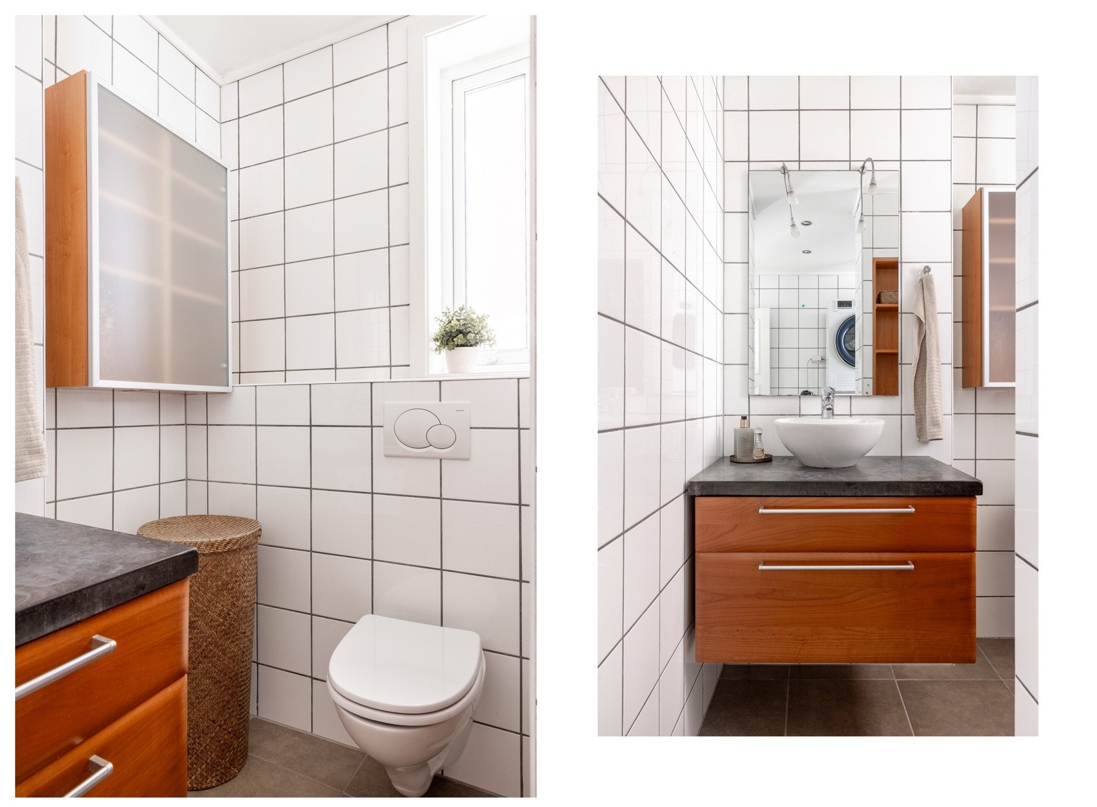 Bad/vaskerom er målt til 6,1kvm. Galleribilde