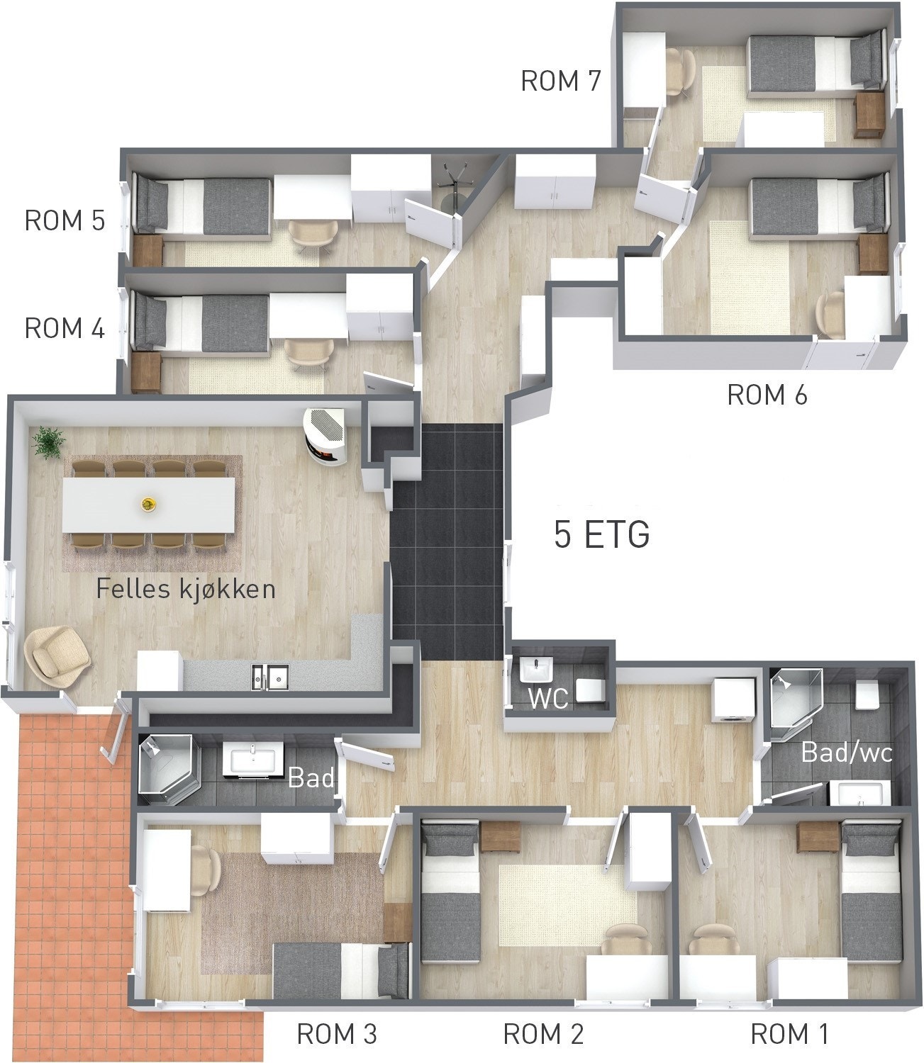 Rom 5 er ledig Galleribilde