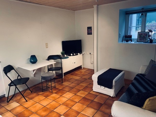 Åpen løsning mellom stue og kjøkken. Galleribilde