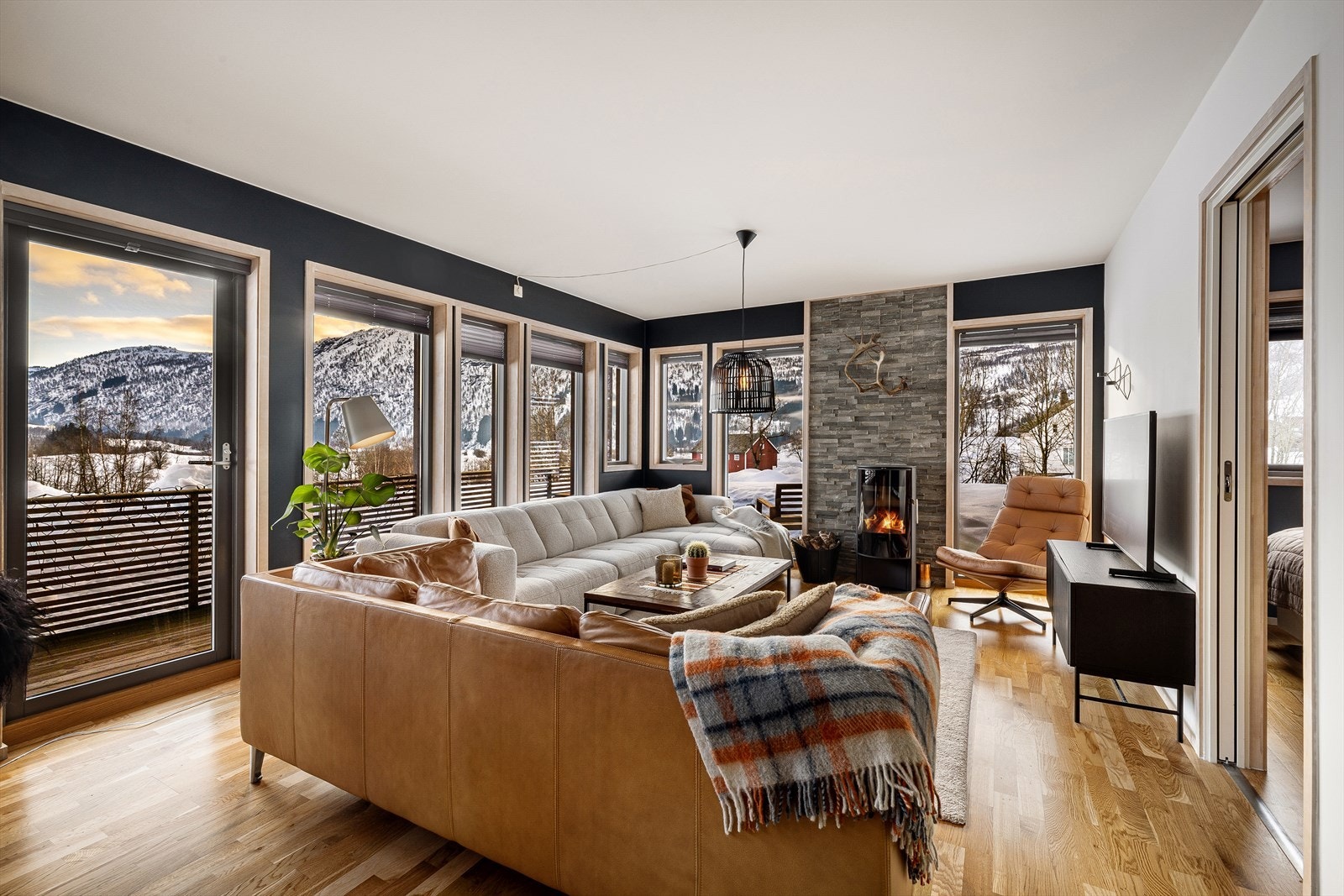 Flott parkett på gulv Galleribilde