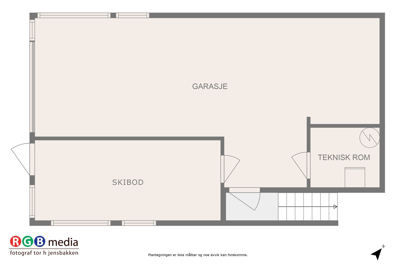 Plantegning kjeller. Galleribilde