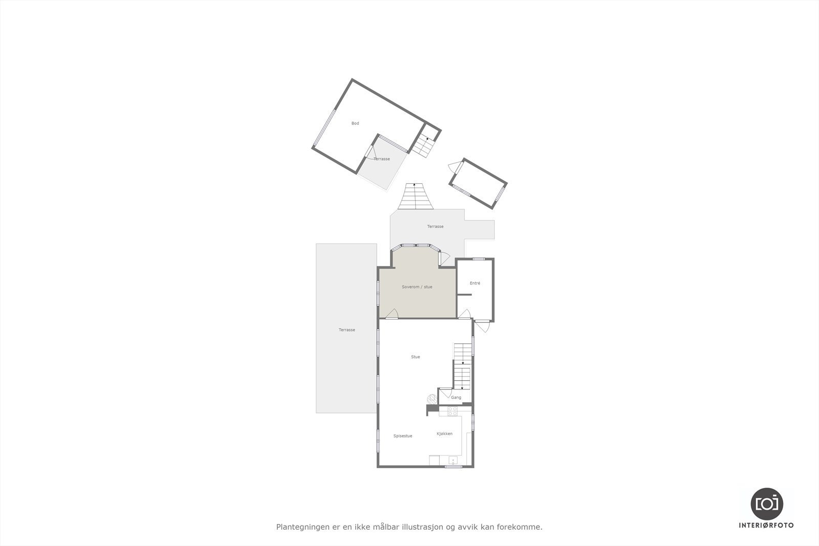 Plantegning første etasje Galleribilde