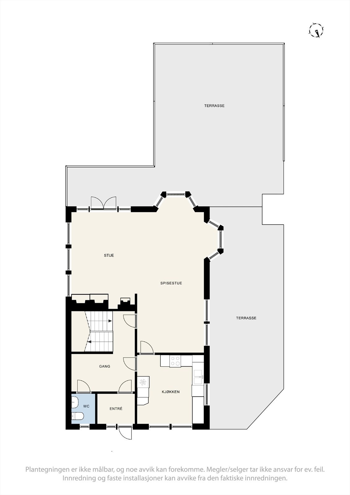 Plantegning 1. etasje. Galleribilde