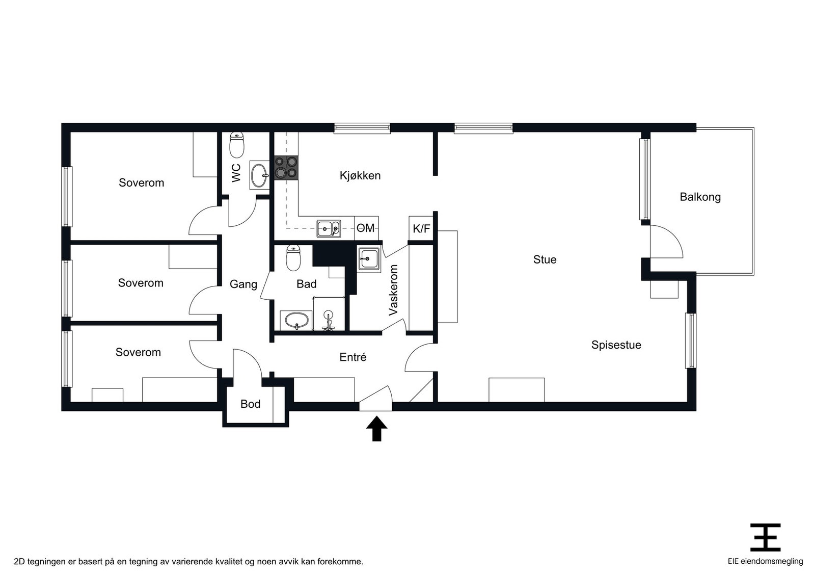 Plantegning Østre Aspehaug 9 - 3 etg. Hjørneleilighet. Galleribilde