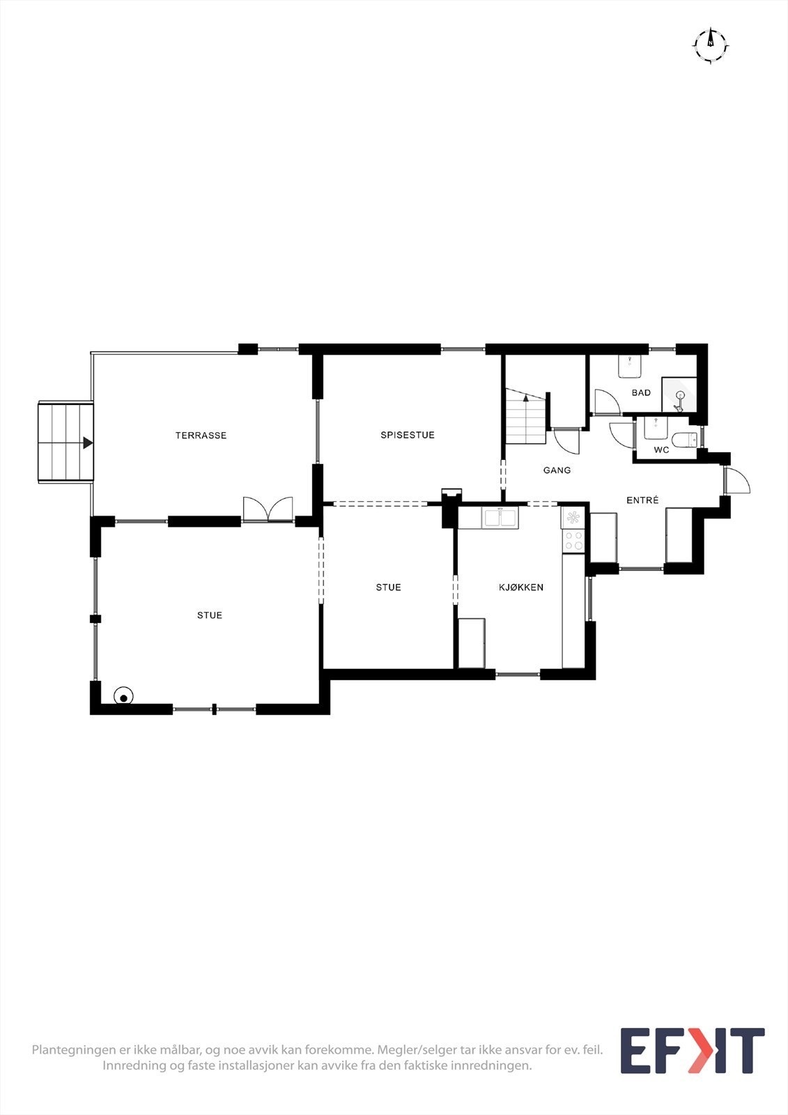 Plantegning 1. etasje Galleribilde