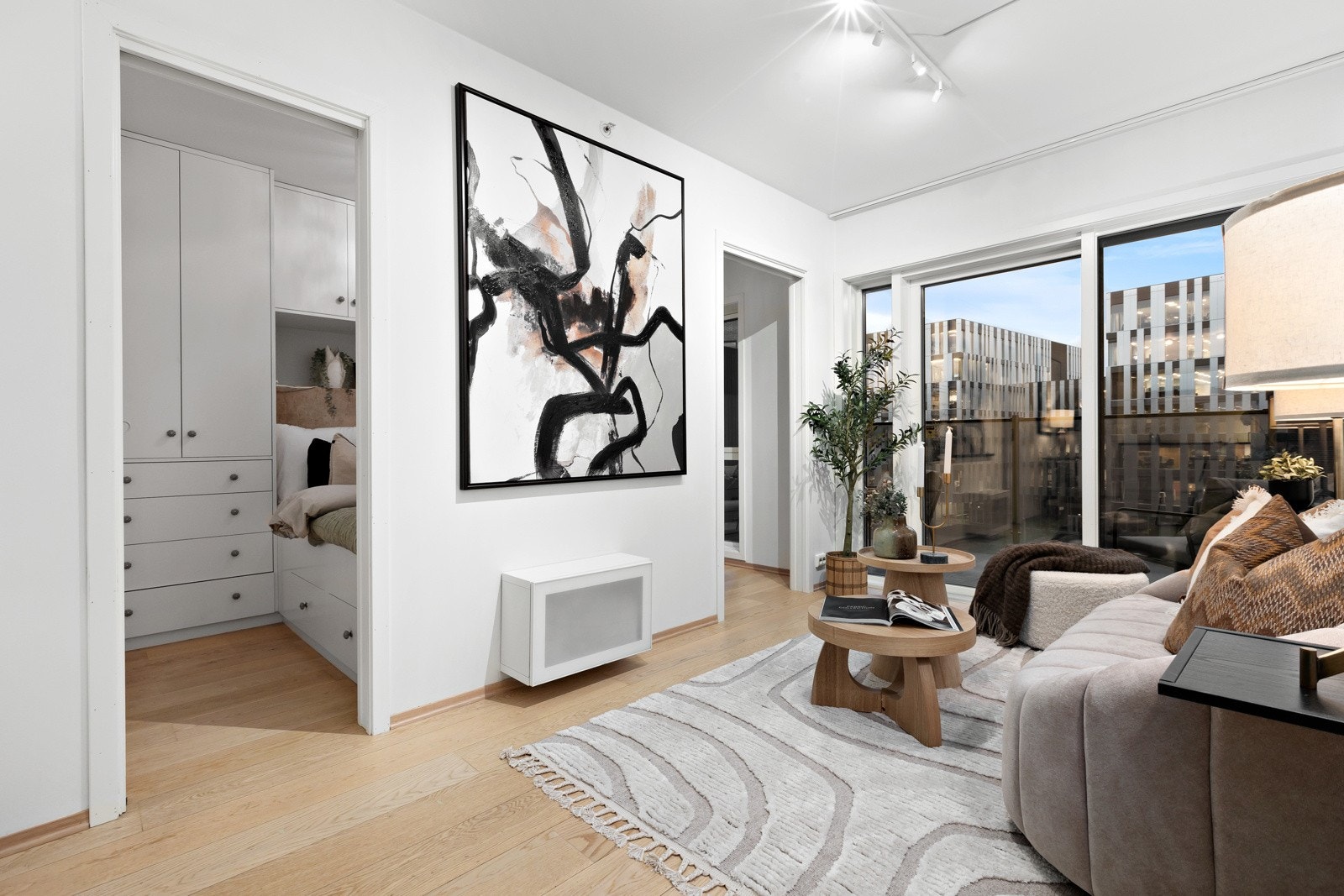 Dette er en av få endeleiligheter i bygget Galleribilde