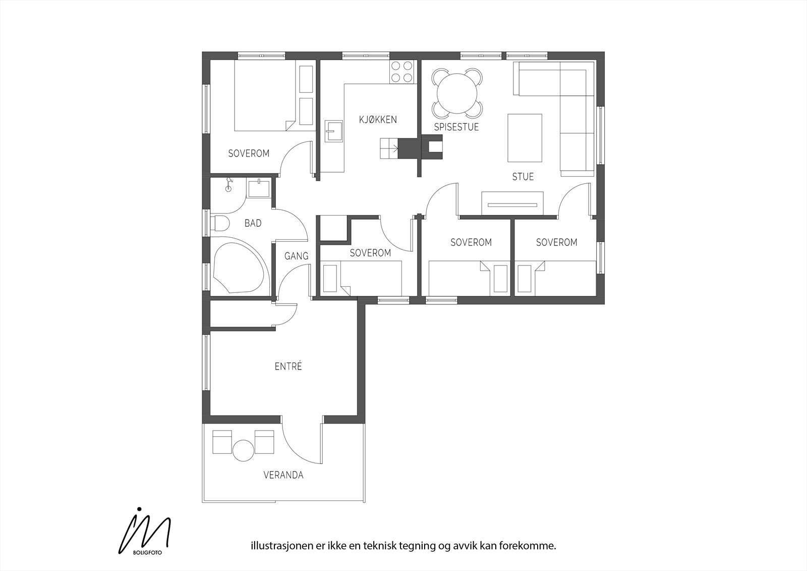 Plantegning første etasje Galleribilde