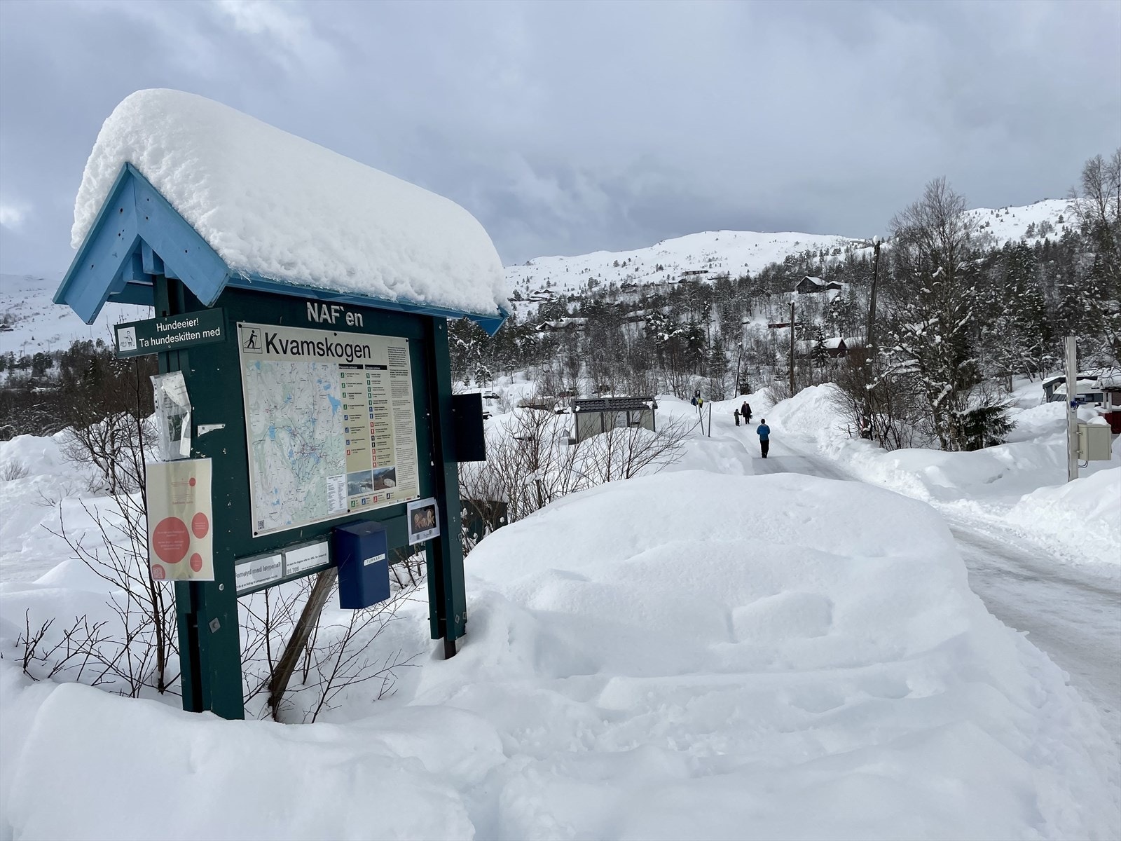 NAFén ligger ikke langt fra hytten med butikk og elbillader Galleribilde