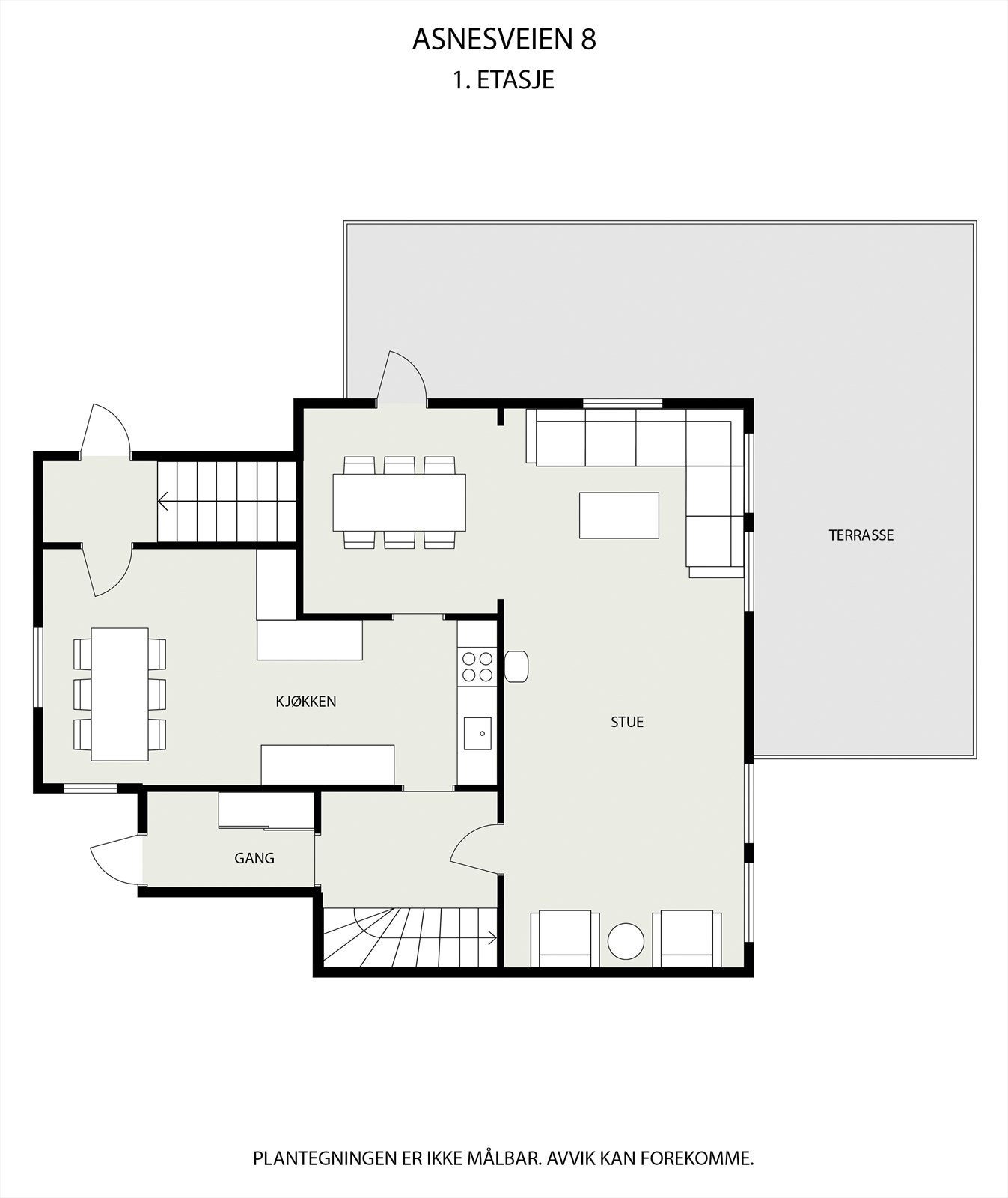 Plantegning av 1. etasje Galleribilde