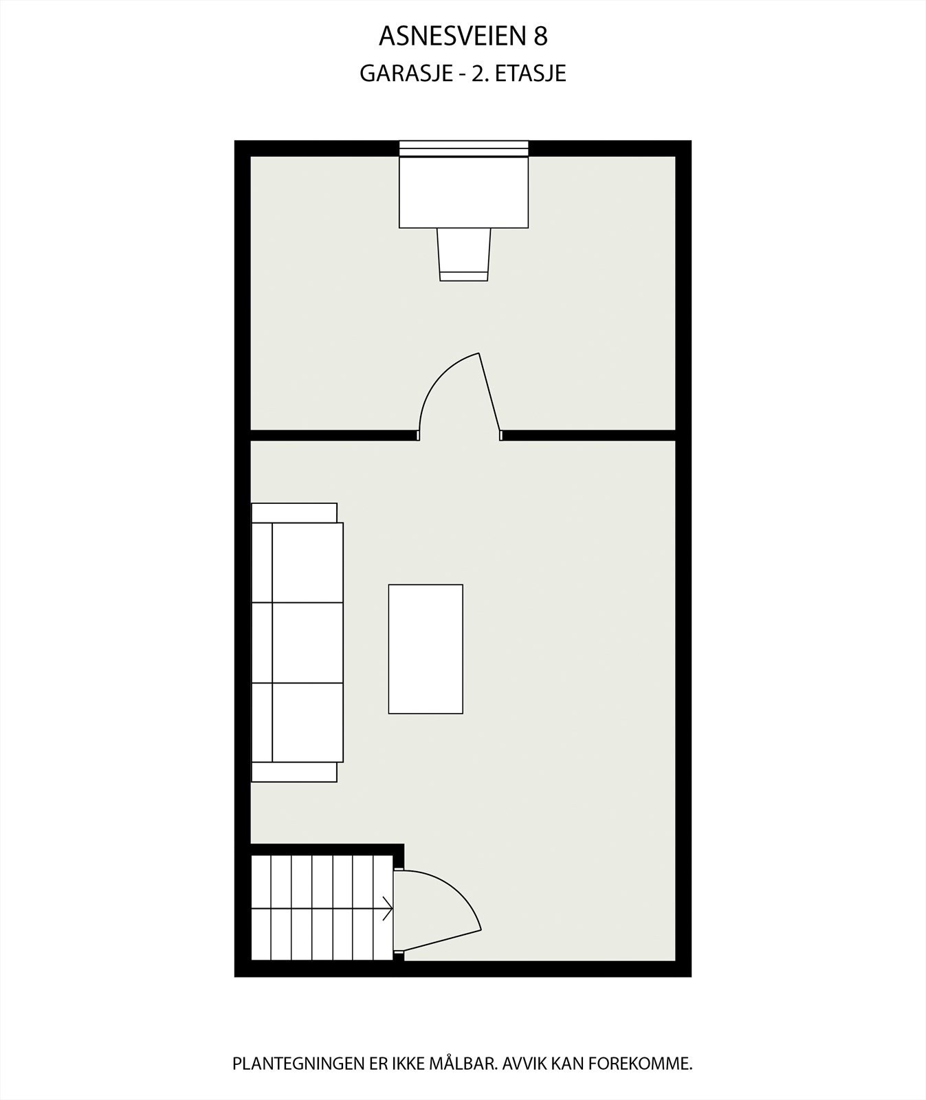 Plantegning av loftet over garasjen Galleribilde