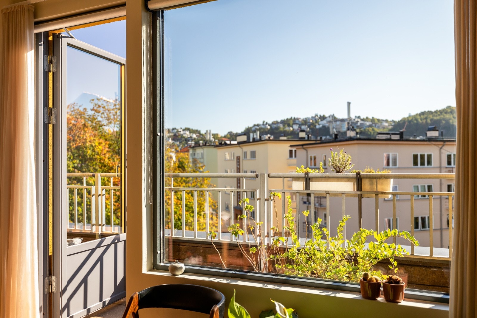 Leiligheten har flott utsikt mot Ekeberg. Galleribilde