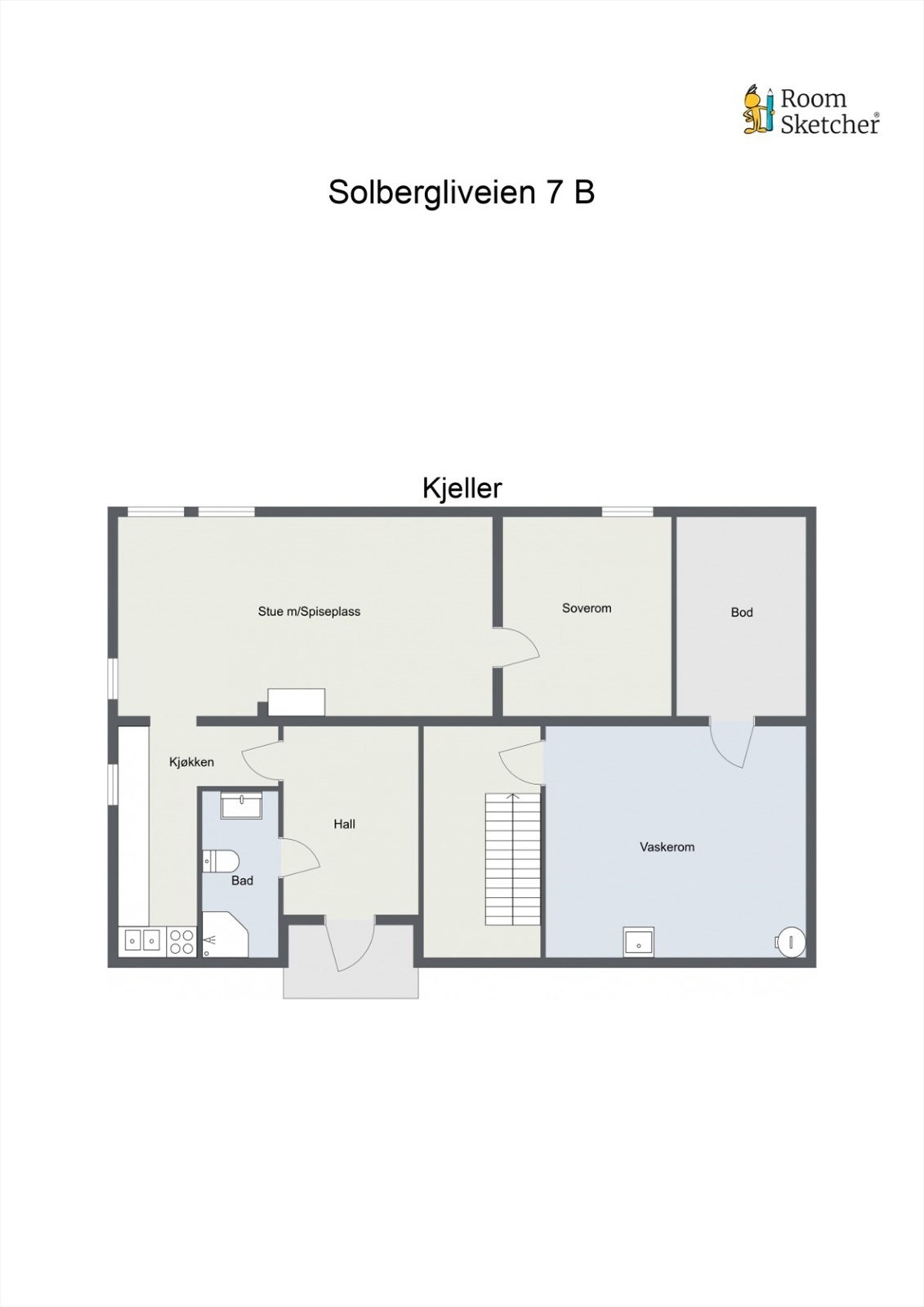 Plantegning underetasje. Galleribilde