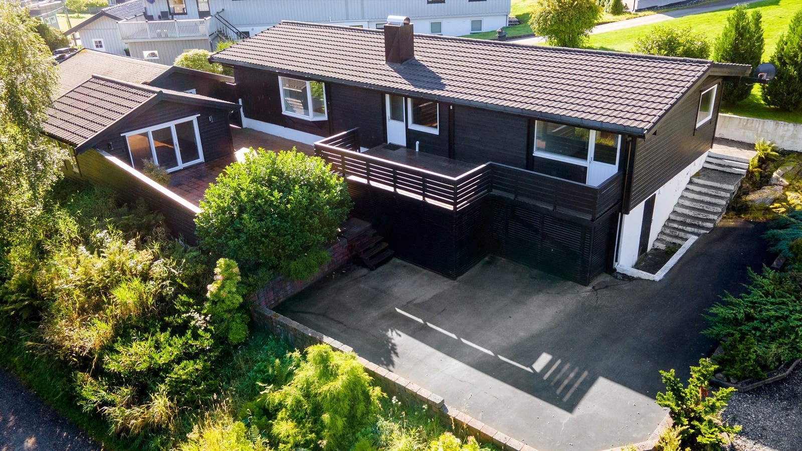 Dronebilde fasade mot nordvest Galleribilde