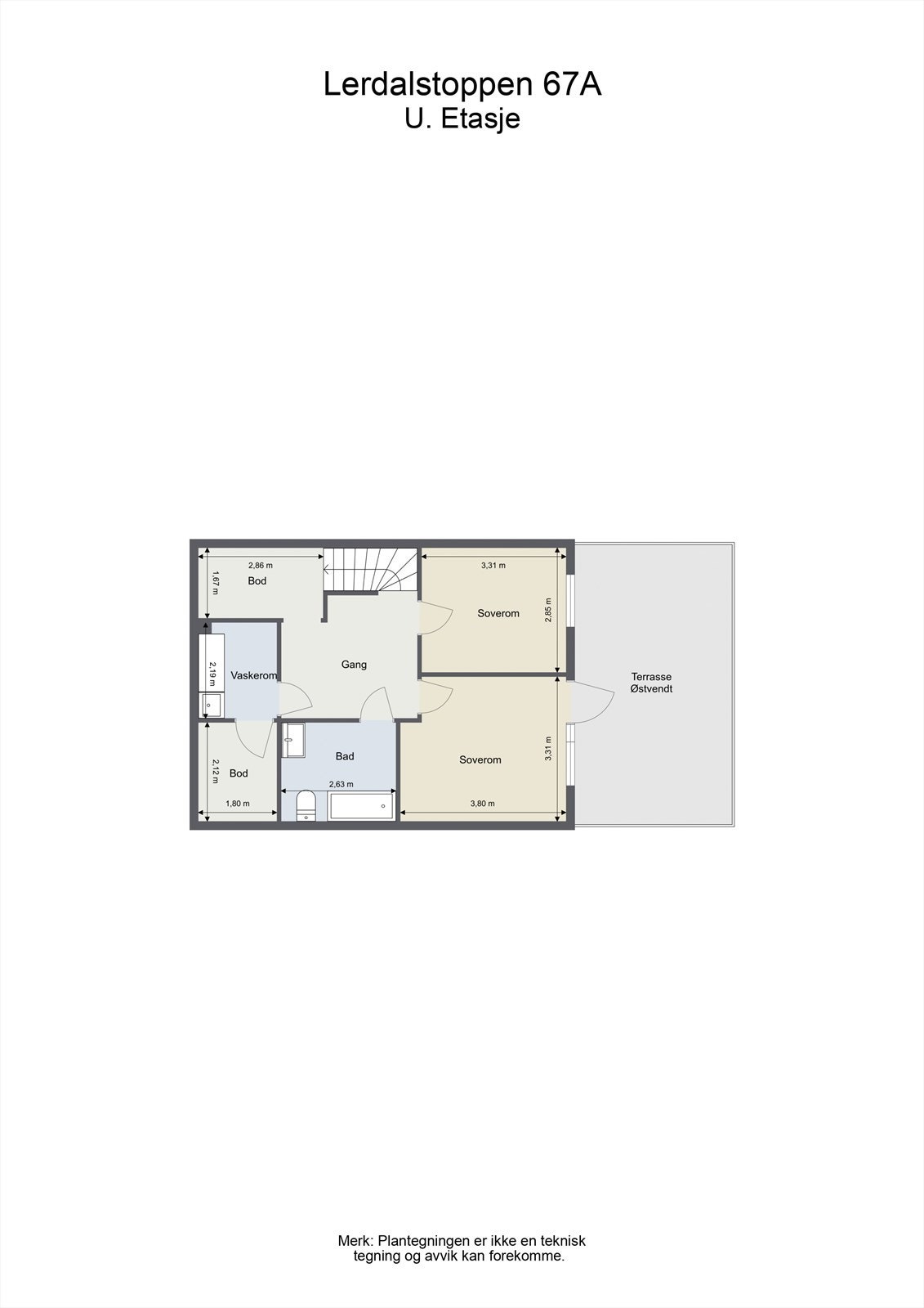 Planskisse underetasje Galleribilde