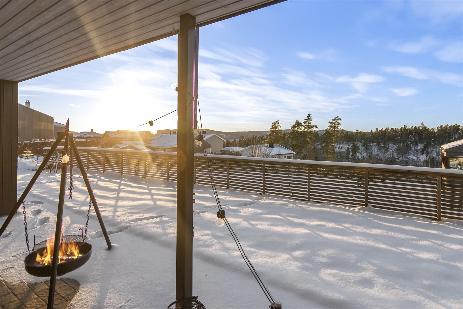 Flott utsikt og supre solforhold Galleribilde